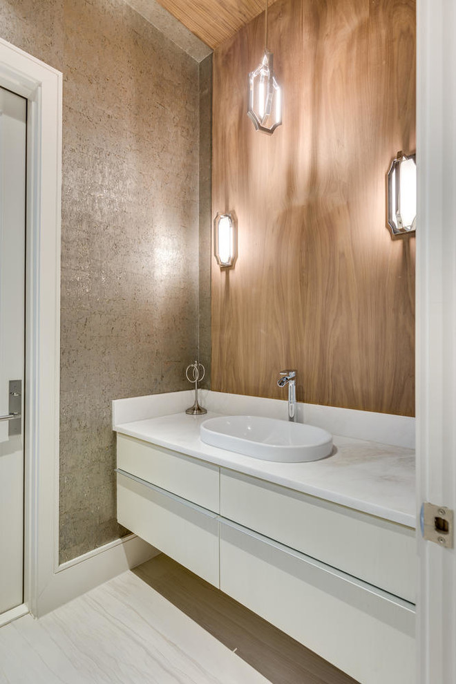 This is an example of a medium sized contemporary shower room bathroom in Austin.
