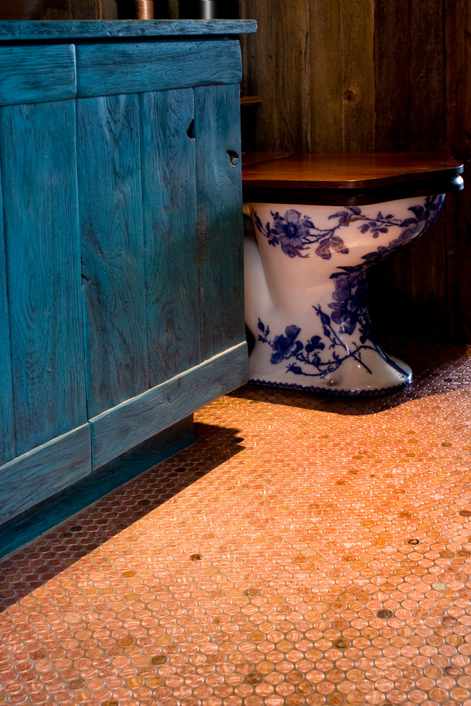 Copper Penny Floor Tile - Eclectic - Bathroom - Phoenix - by Alpentile