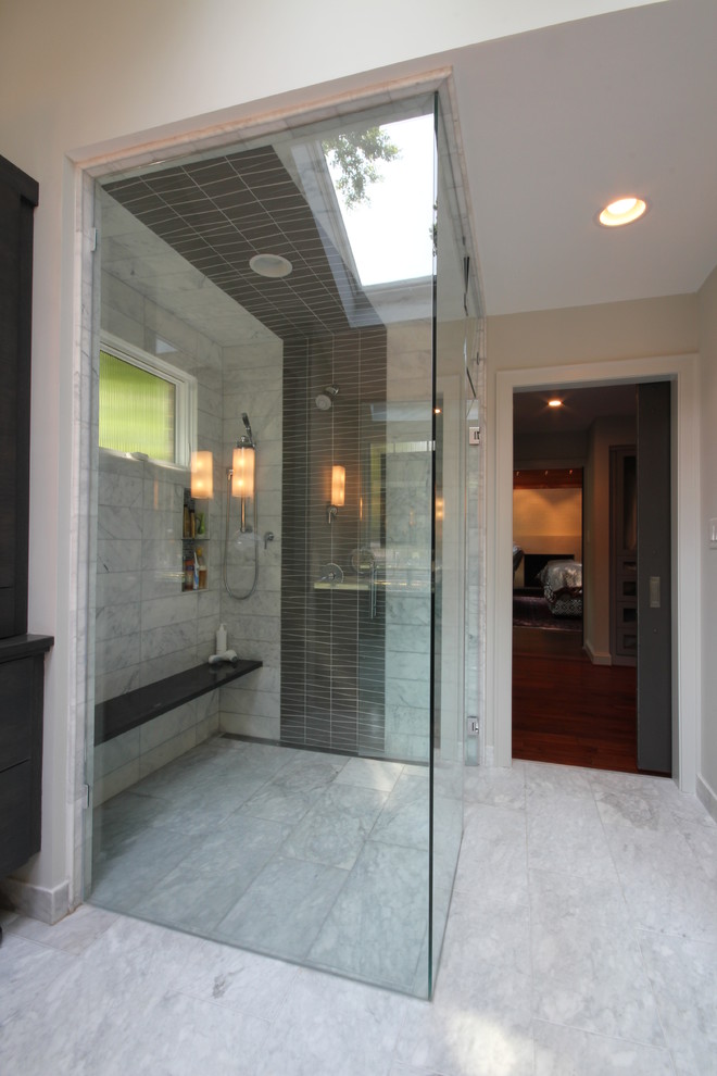 Photo of a contemporary bathroom in Charlotte.