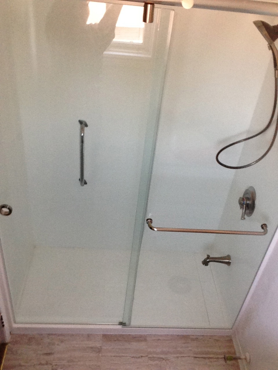 Floating Corian Shower Shelves - Philadelphia PA - Modern - Bathroom -  Philadelphia - by MacLaren Kitchen and Bath