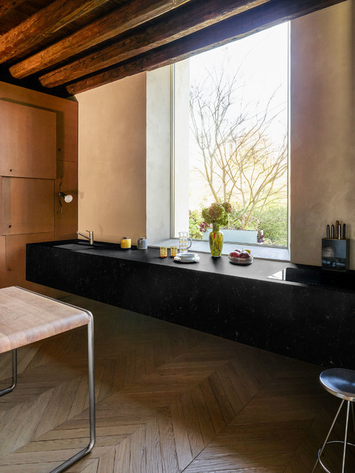 Black matte quartz countertops