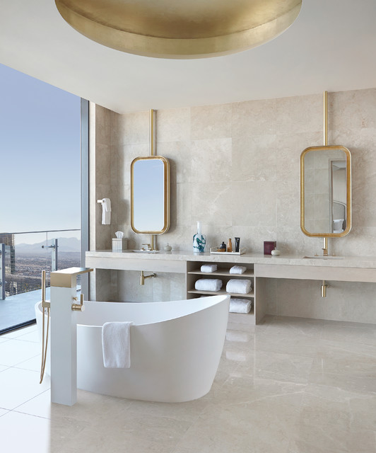 Cosmopolitan Of Las Vegas Boulevard Penthouses Contemporary Bathroom New York By Daun Curry Design Studio Houzz