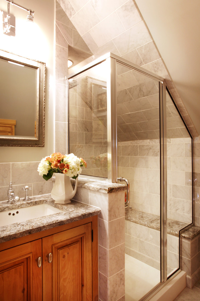 Example of a tuscan bathroom design in St Louis