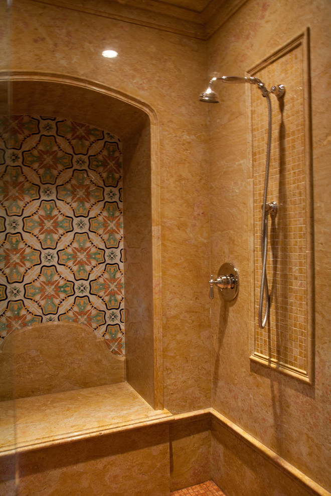 Example of a tuscan bathroom design in San Diego