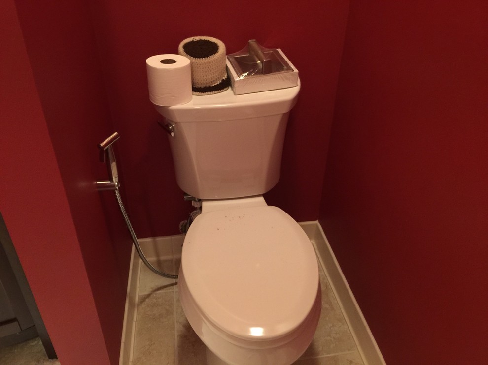 Идея дизайна: туалет в стиле кантри