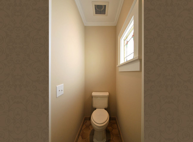 Aménagement d'un WC et toilettes craftsman.