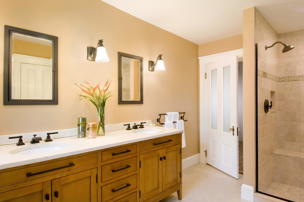 Cream Colored Bathroom Traditional Bathroom Boston by Charlie
