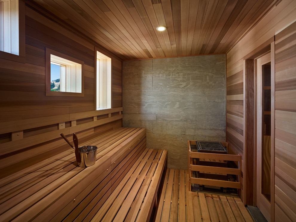 Esempio di una sauna rustica