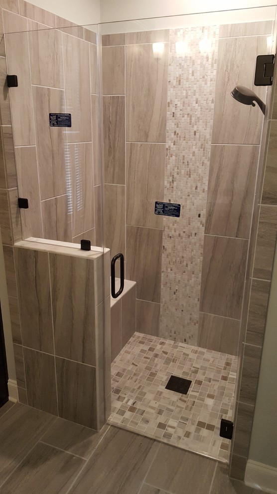 Curbless Shower created with the VIM Level Entry Shower System ...