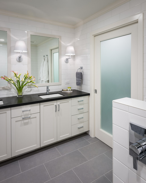 Curbless Walkin Shower Master Bathroom Contemporain Salle de