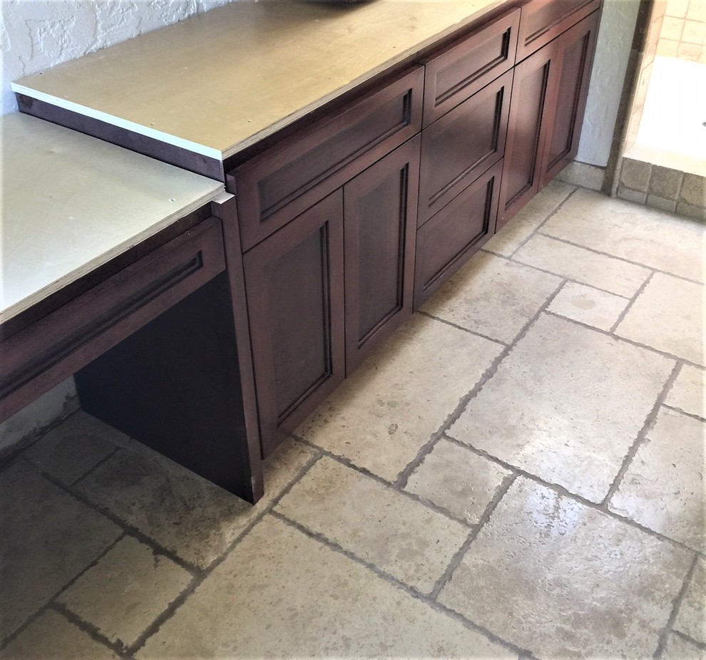 Custom Arched Natural Stone Master Bathroom Remodel Seattle WA