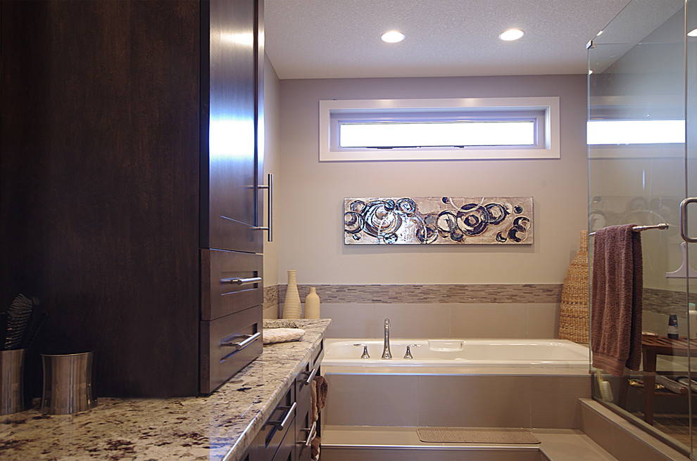 Custom built home in Alberta Contemporary Bathroom Edmonton by