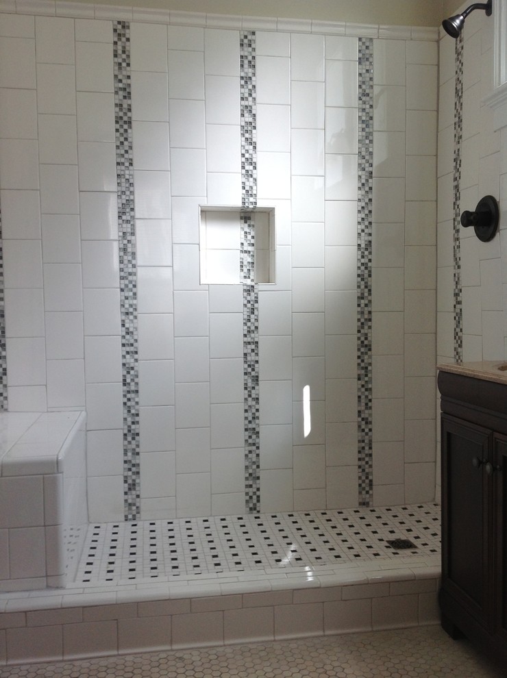 Custom ceramic tile shower Traditional Bathroom New Orleans by