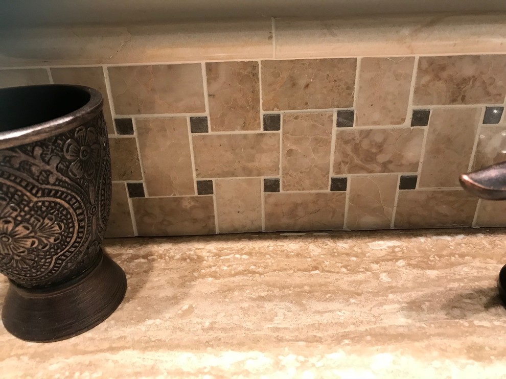 Custom Ceramic Vanity Backsplash - Mediterranean - Bathroom - Baltimore ...