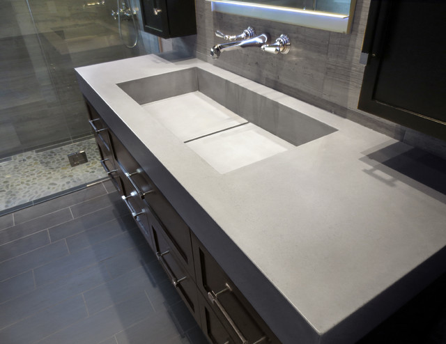 Custom Concrete Bathroom Vanity Sink With Wall Mounted Faucet Contemporary New York By Trueform Llc Houzz - Custom Concrete Bathroom Countertop Custom Concrete Bathroom Vanity Sink With Wall Mounted Faucet Contemporary New York By Trueform Llc Houzz - Custom Concrete Bathroom Countertop