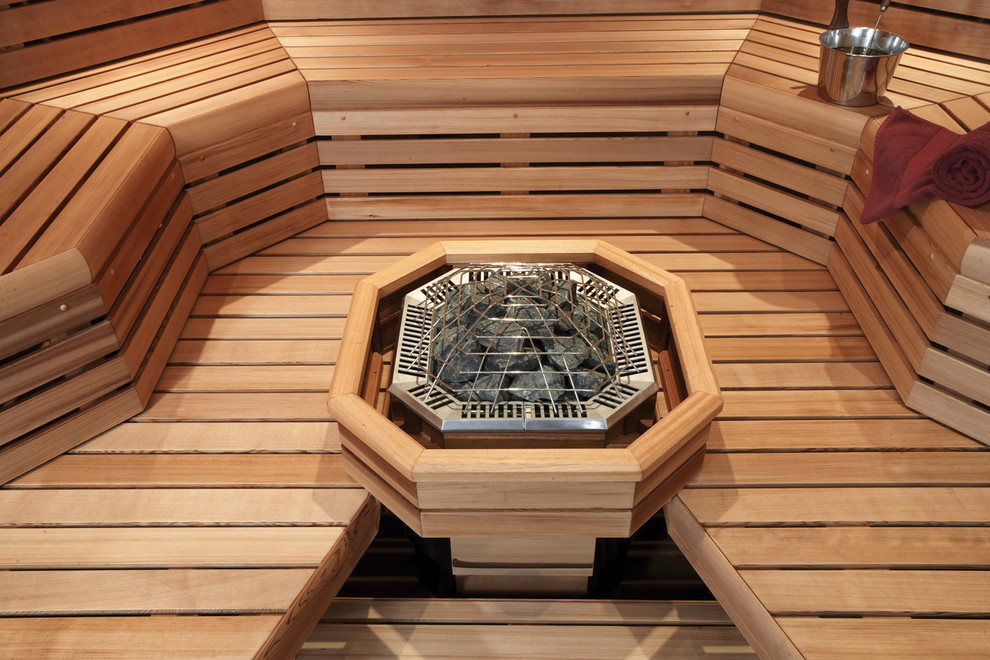 Источник вдохновения для домашнего уюта: баня и сауна в современном стиле