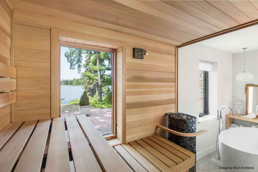 Esempio di una sauna moderna