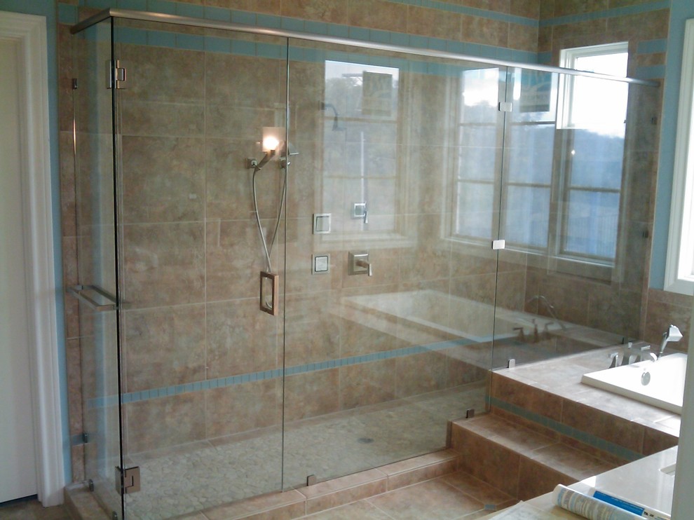 Custom Frameless Shower Enclosure - Contemporary - Bathroom - Austin ...