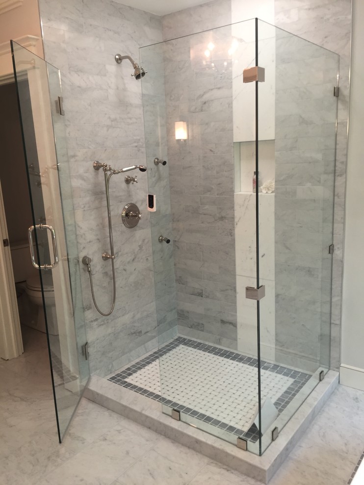 Custom Glass Shower Enclosure - Bathroom - New York - by Fairfield Glass | Houzz