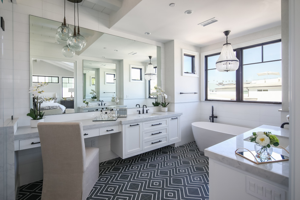 Custom Home - Newport Beach, CA - Beach Style - Bathroom - Orange ...