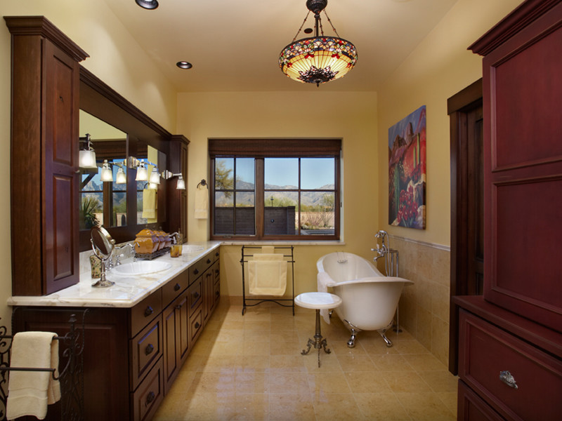 Inspiration for a southwestern bathroom remodel in Other