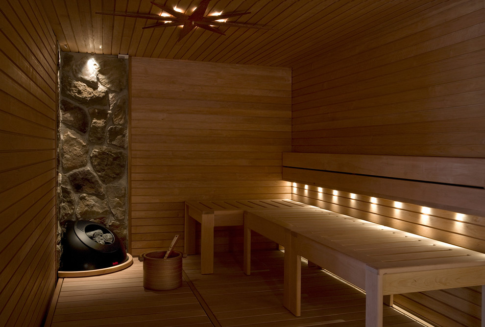 Immagine di una sauna contemporanea