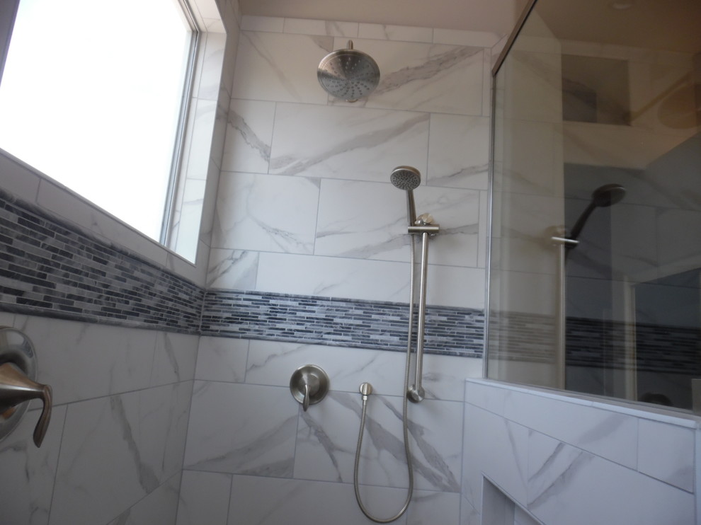 Custom shower Traditional Bathroom Phoenix by Construction