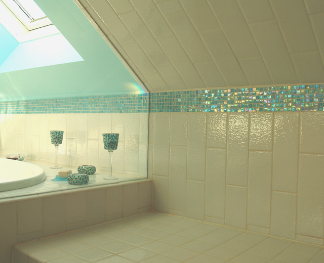 Custom Showers, Tub Decks and Tub Surrounds Contemporary Bathroom Portland Maine by