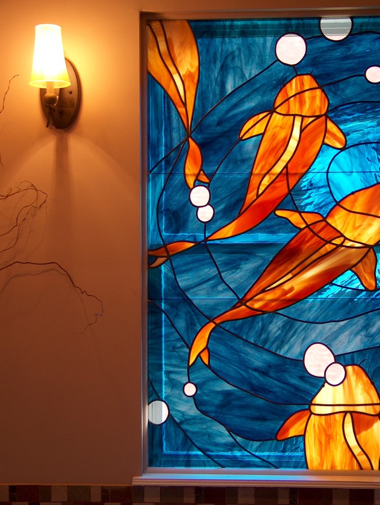 Custom Stained Glass Windows - Bathroom - St Louis - by Preston Art