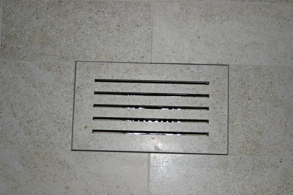 Custom stone tile shower drain Contemporary Bathroom San Francisco by Classic