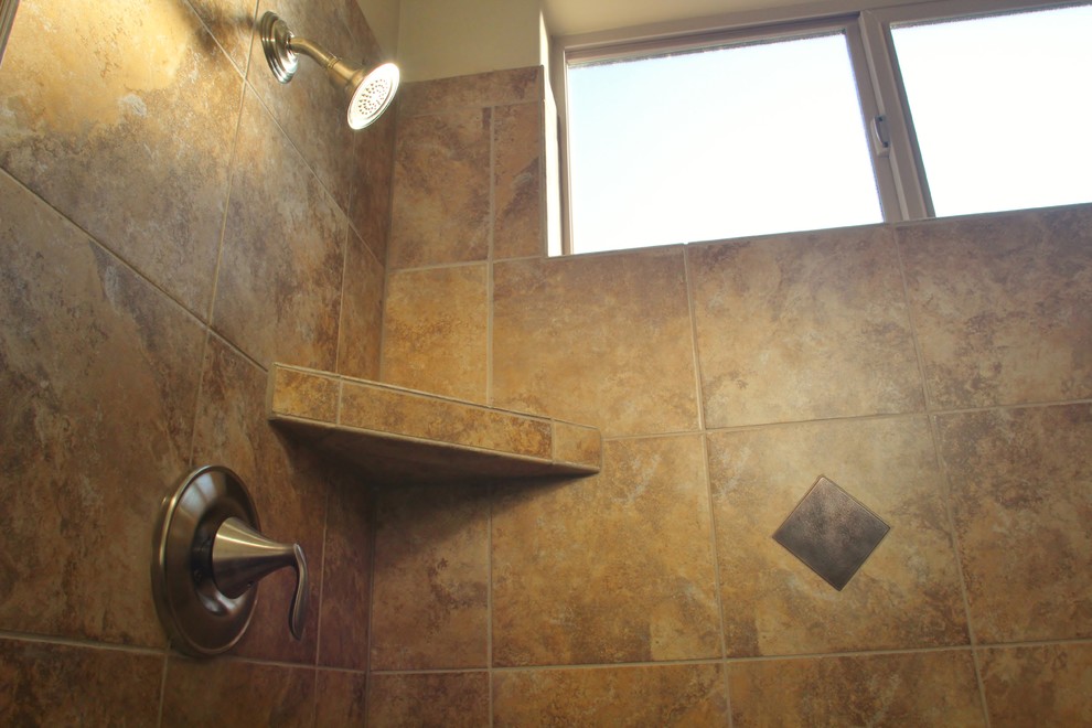 Custom Tiled WalkIn Shower Traditional Bathroom Denver by