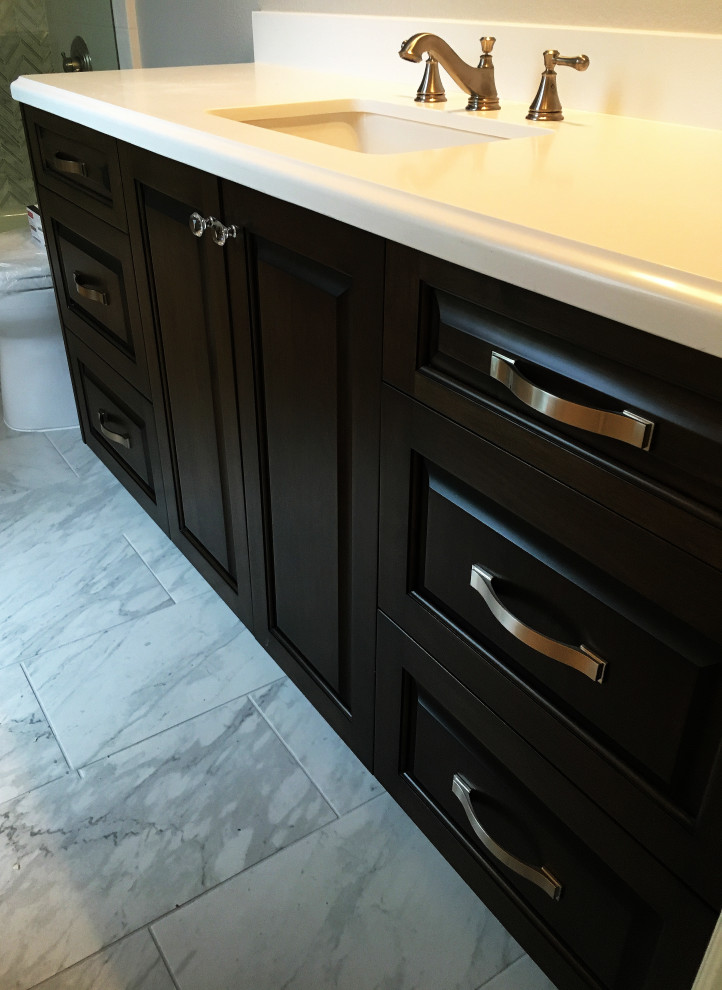 Custom Traditional Dark Espresso Master Bathroom Vanity Traditional