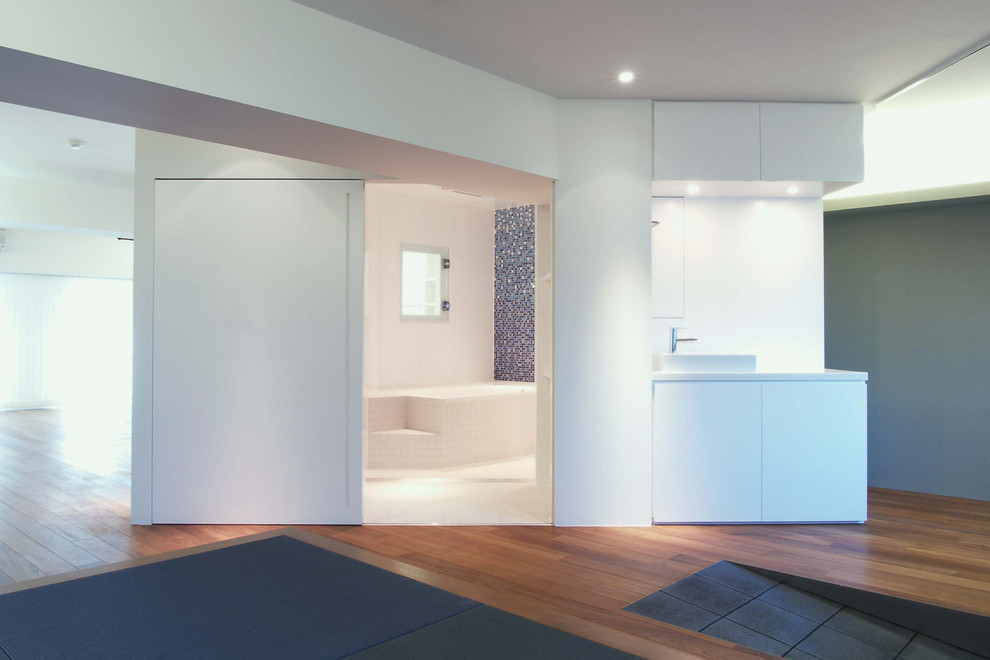 This is an example of a contemporary bathroom in Tokyo.
