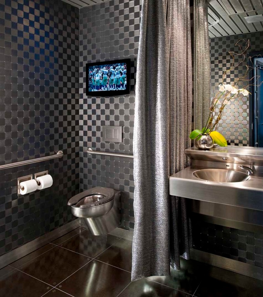 Dallas Cowboys Suite Modern Bathroom Dallas by Elliston Systems