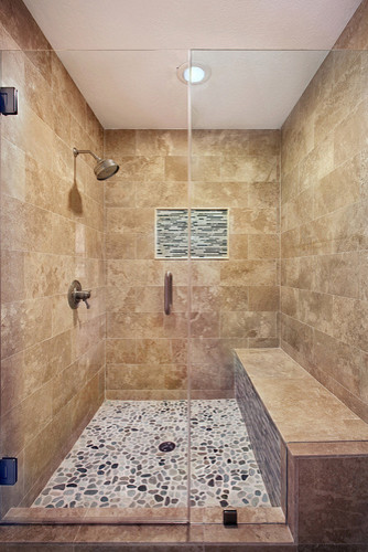 Inspiration for a transitional bathroom remodel in Orange County
