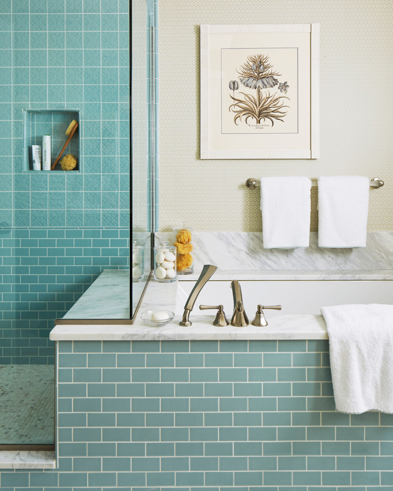 Inspiration for a contemporary bathroom remodel in Boston