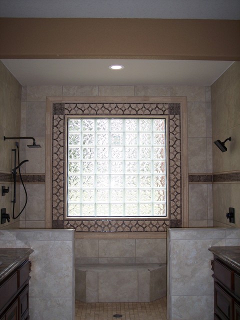 Decorative Tile Around Glass Block, Tiles Around Bathroom Window