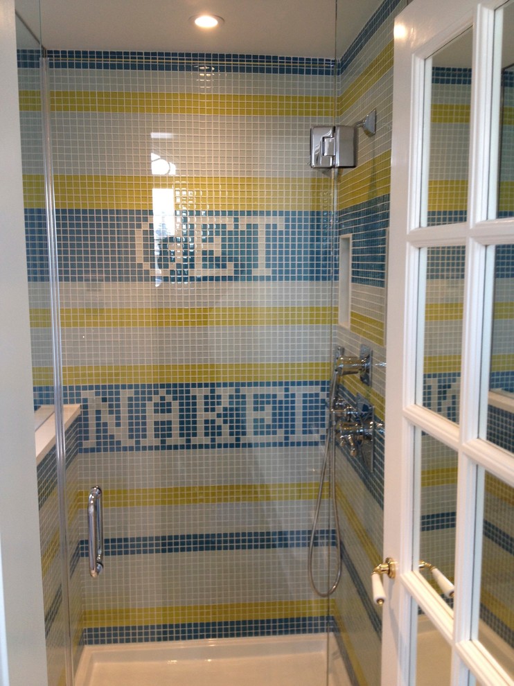 Denise Matheson Design Boy's Bath Bathroom Edmonton by River