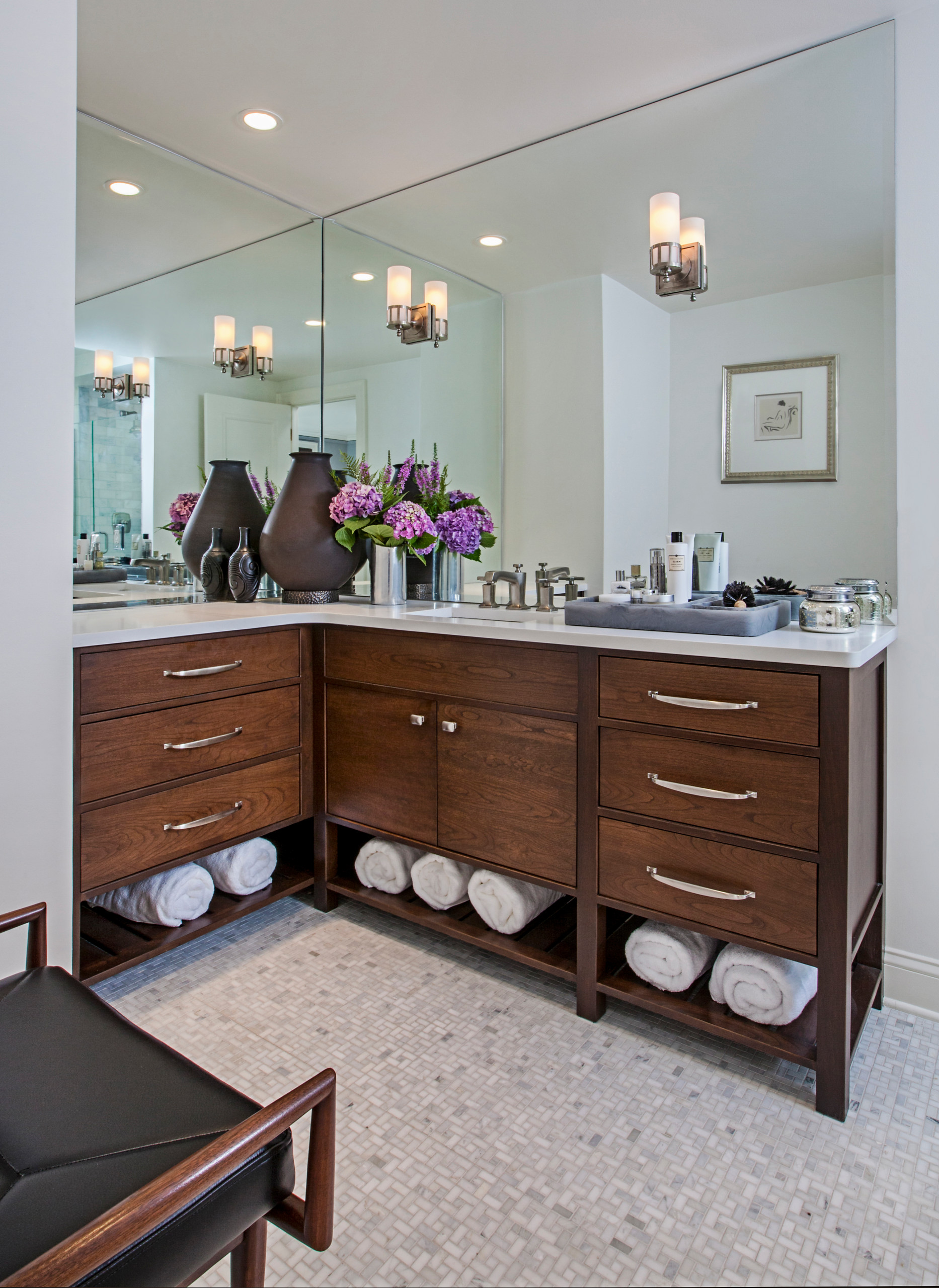 L Shaped Vanity Houzz