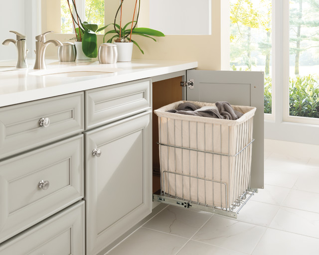 Diamond Cabinets: Bathroom Vanity Cabinet with Built-In Hamper -  Traditional - Bathroom - Other - by MasterBrand Cabinets | Houzz UK