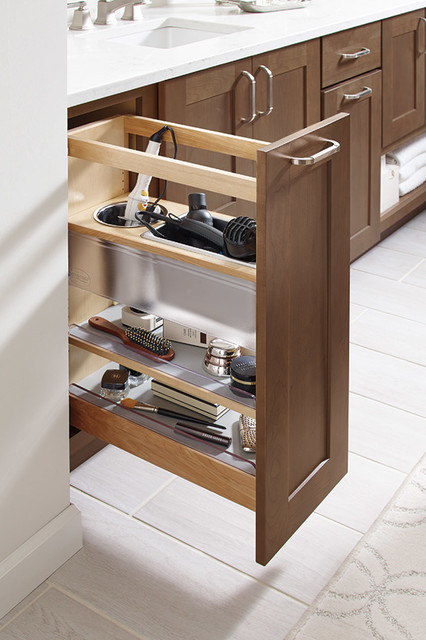 Contemporary Bathroom with Storage Cabinets - Kitchen Craft