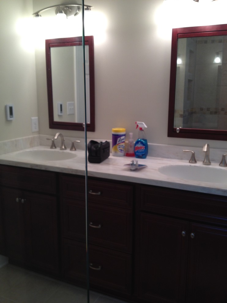 Diamond Prelude in Burgandy Traditional Bathroom