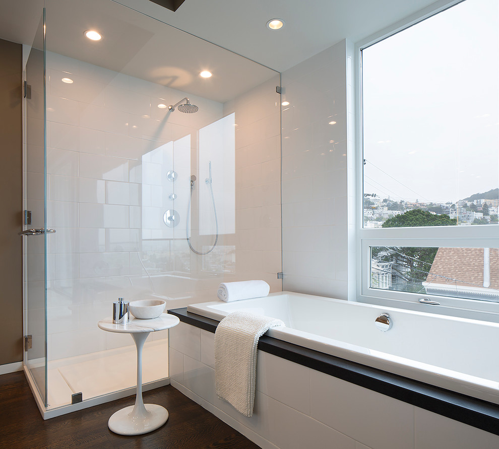 Design ideas for a large contemporary bathroom in San Francisco.