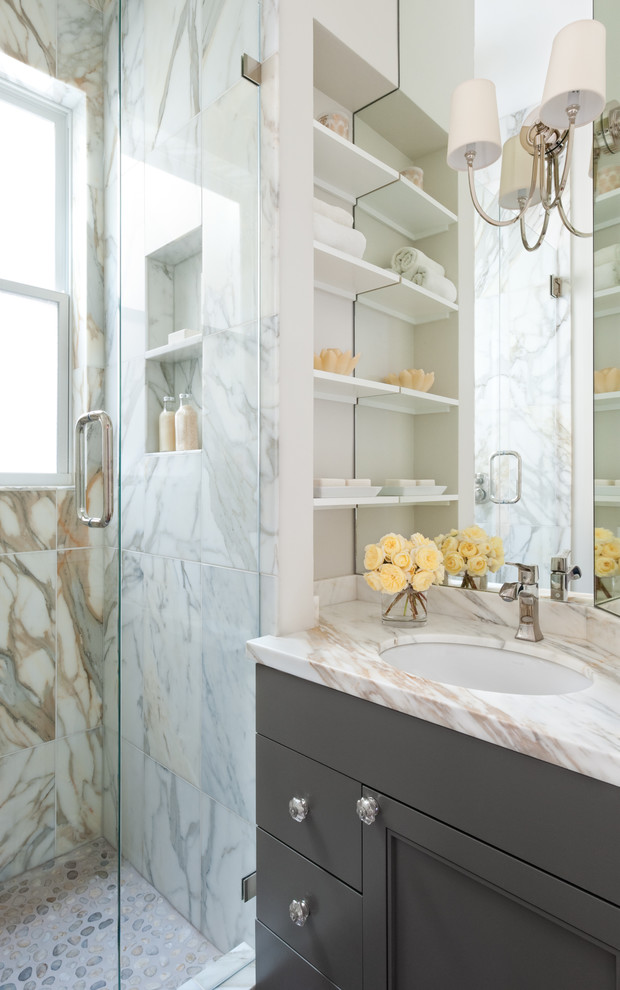 Inspiration for a victorian bathroom remodel in San Francisco