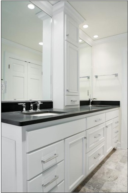 Double Sink Vanity w/ Center Tower - Contemporary - Bathroom - Milwaukee -  by A Fillinger Inc | Houzz