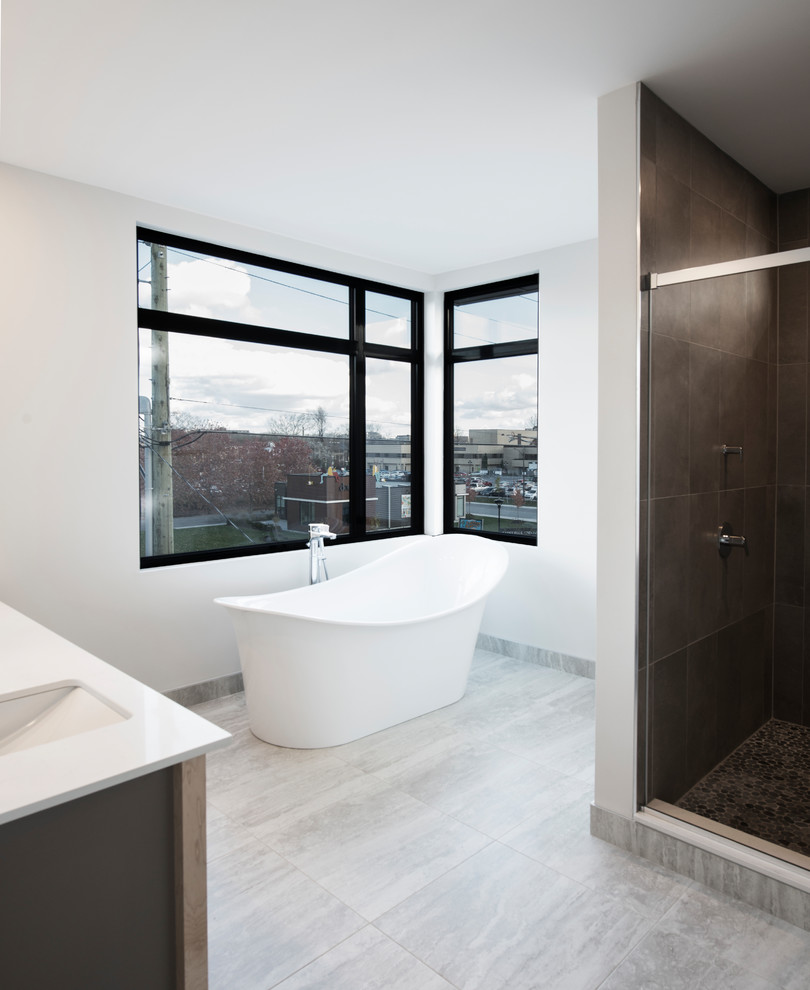 Downtown Ottawa Main St Modern Bathroom Ottawa by Hierarchy