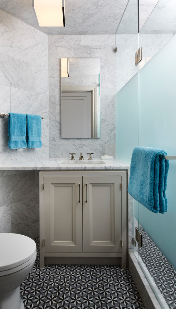 Drake Tower Apartment Transitional Bathroom Chicago by Howells