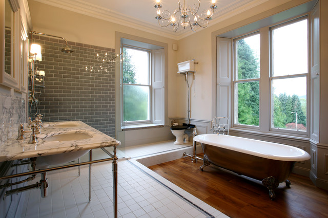 Case Study, Be Bold With Brass - Traditional - Bathroom - London - by  Drummonds Bathrooms