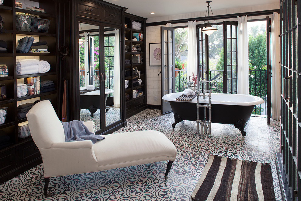 Example of a large tuscan bathroom design in Los Angeles