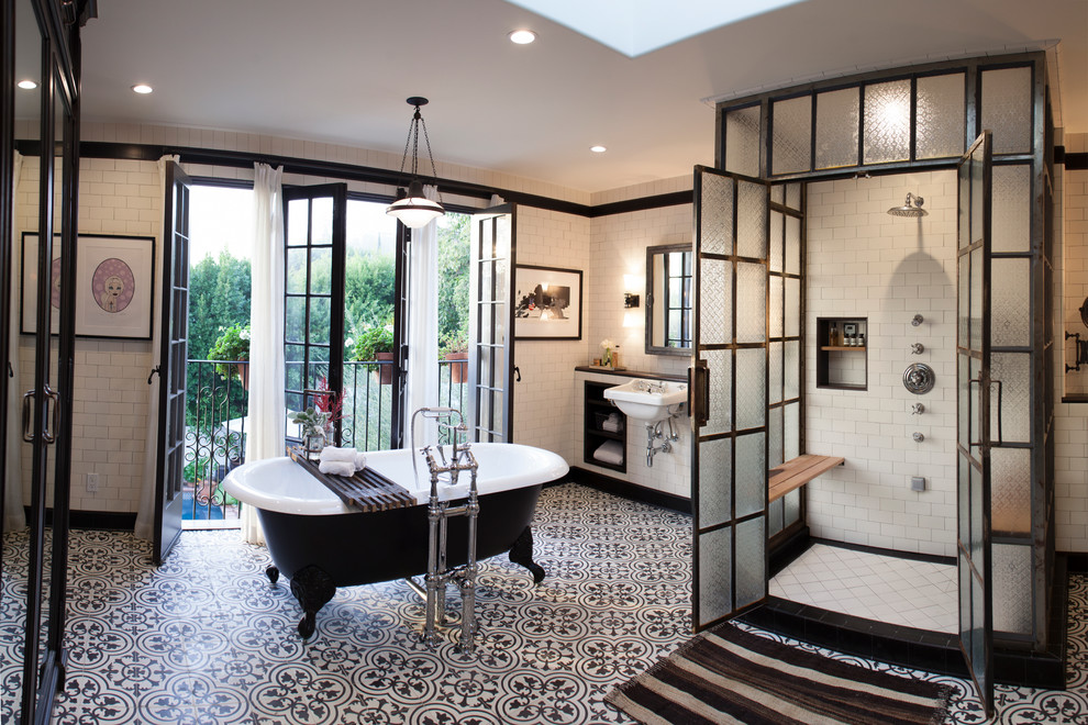 This is an example of a mediterranean bathroom in London.